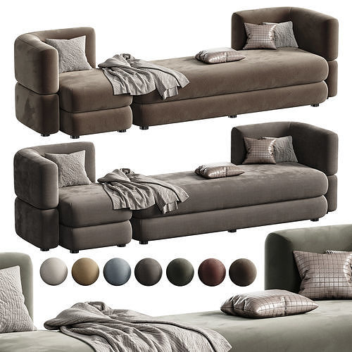 Modular sofa Brera 5 3D model