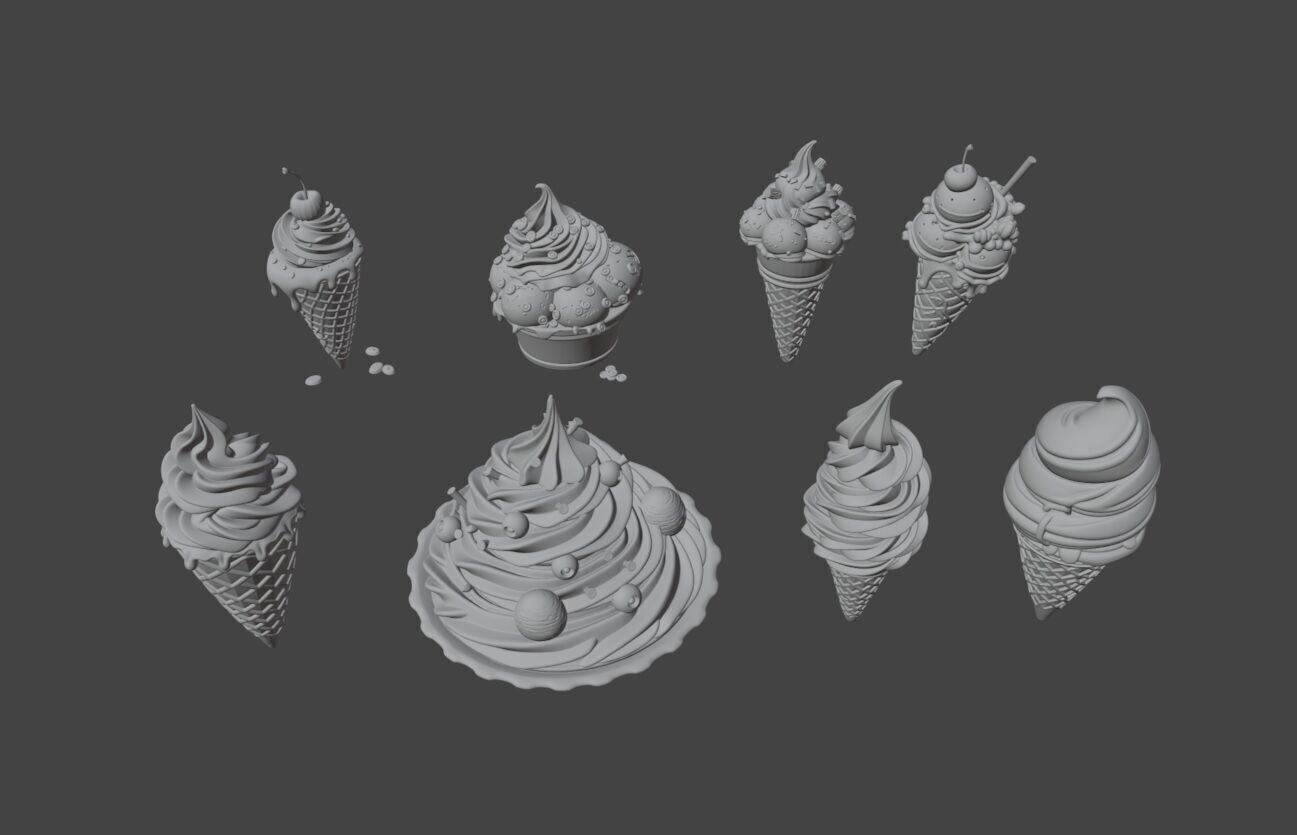 Ice Cream Collection 3D model_6