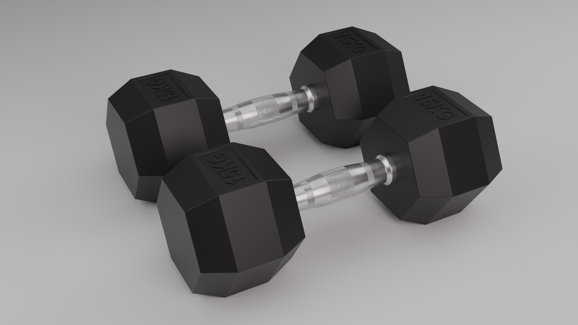 Dumbbell Weights Free 3D model_1
