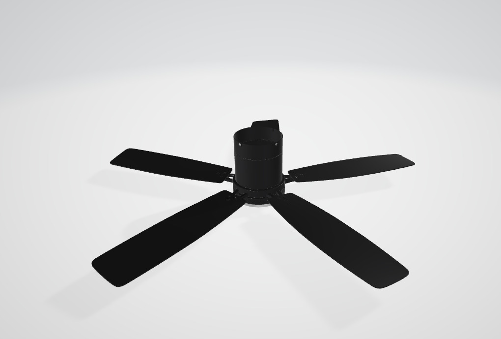 Ayaoty Ceiling Fans with Lights Low-poly 3D model_2