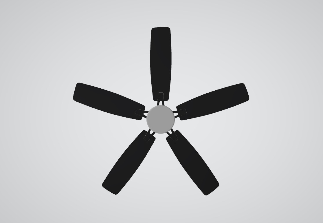 Ayaoty Ceiling Fans with Lights Low-poly 3D model_1
