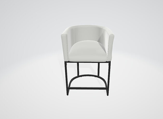Counter Height Bar Stools Low-poly 3D model