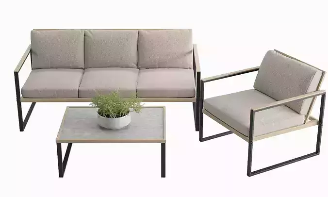 Outdoor Qubik custom furnitures set