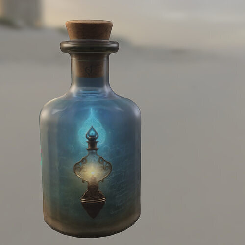 Enchanted Elixir Bottle  Glowing Magic Potion  Low-poly 3D model