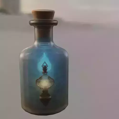 Enchanted Elixir Bottle  Glowing Magic Potion 