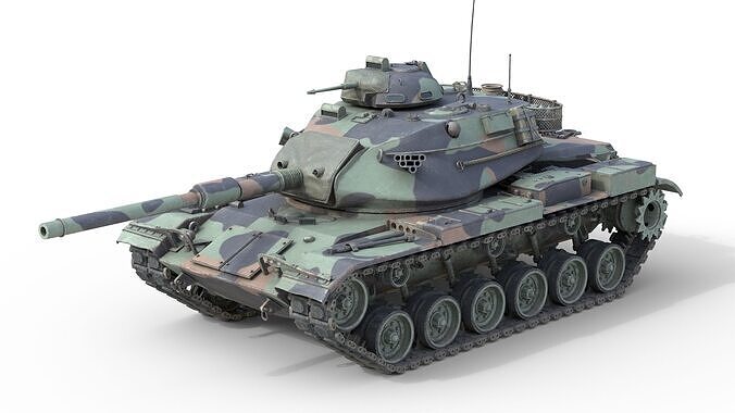 M60 battle Tank Low-poly 3D model