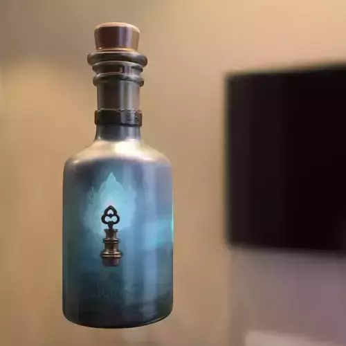 Mystic Key Vial Arcane Fantasy Potion Bottle