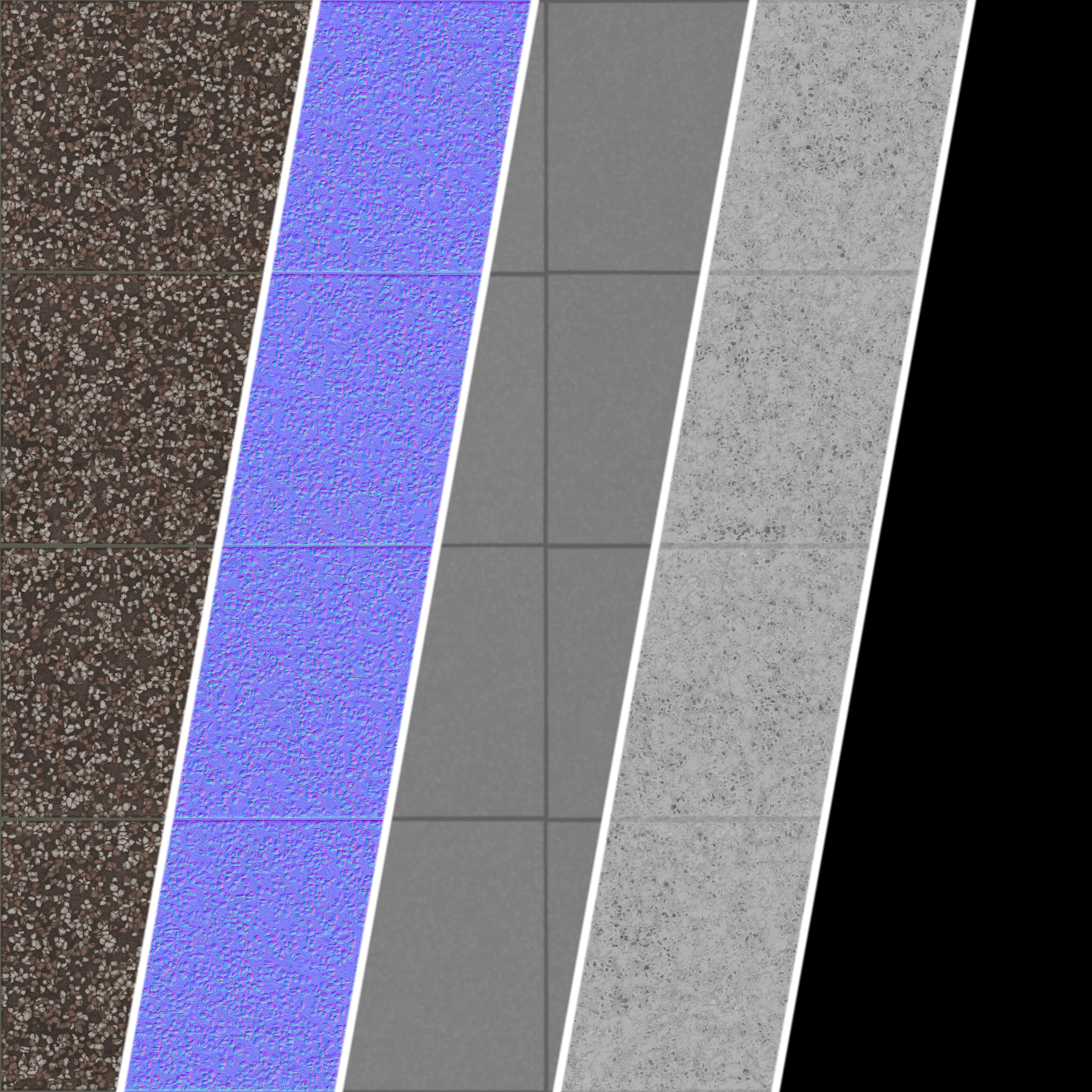 Pavement Materials 106- Concrete Paving - Sbsar Pbr 4k Seamless Texture_6