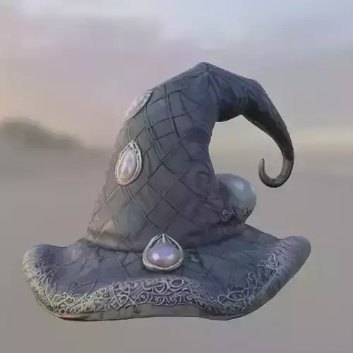 Enchanted Wizard Hat Fantasy Magic Accessory Low-poly 3D model