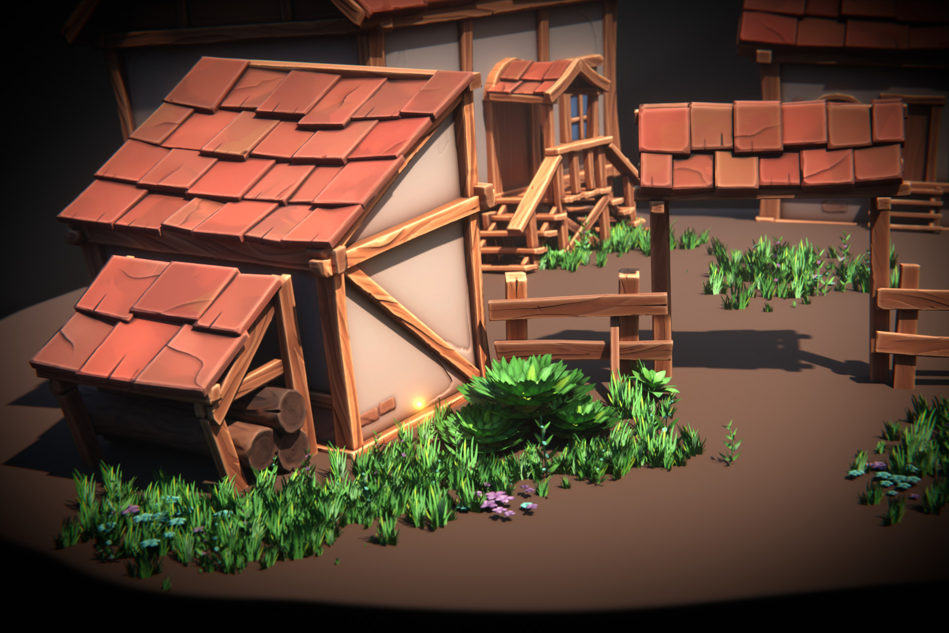 Medieval stylized pack Low-poly 3D model_6