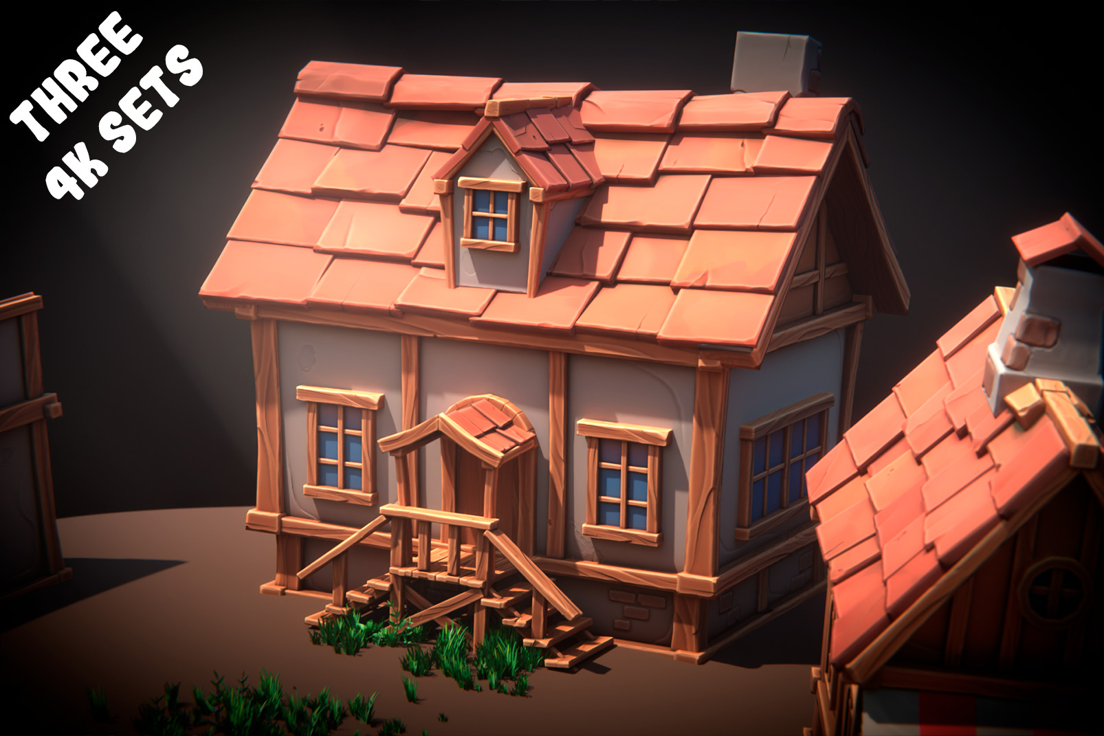 Medieval stylized pack Low-poly 3D model_3