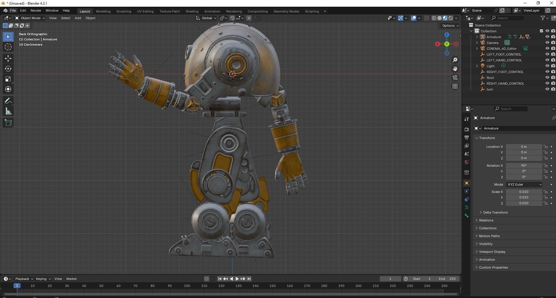 Mechanical Robot Game Animation Ready Low-poly 3D model_22