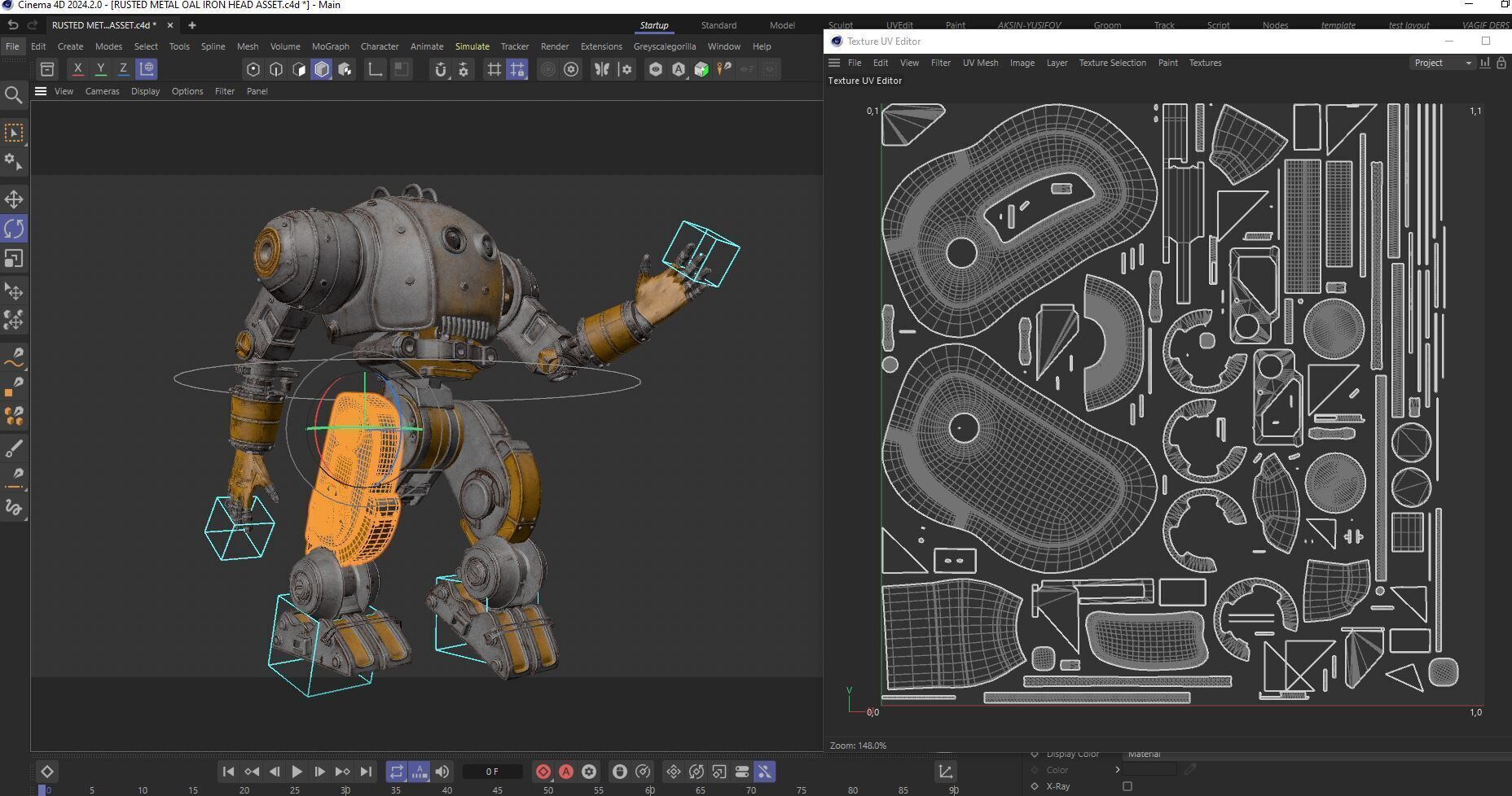 Mechanical Robot Game Animation Ready Low-poly 3D model_29