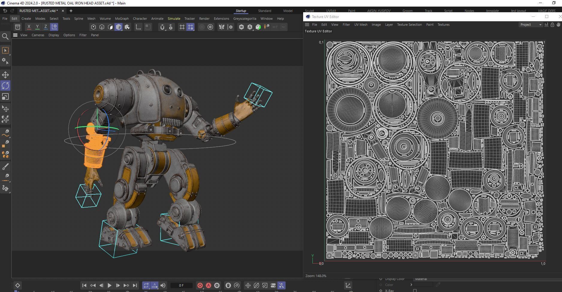 Mechanical Robot Game Animation Ready Low-poly 3D model_28