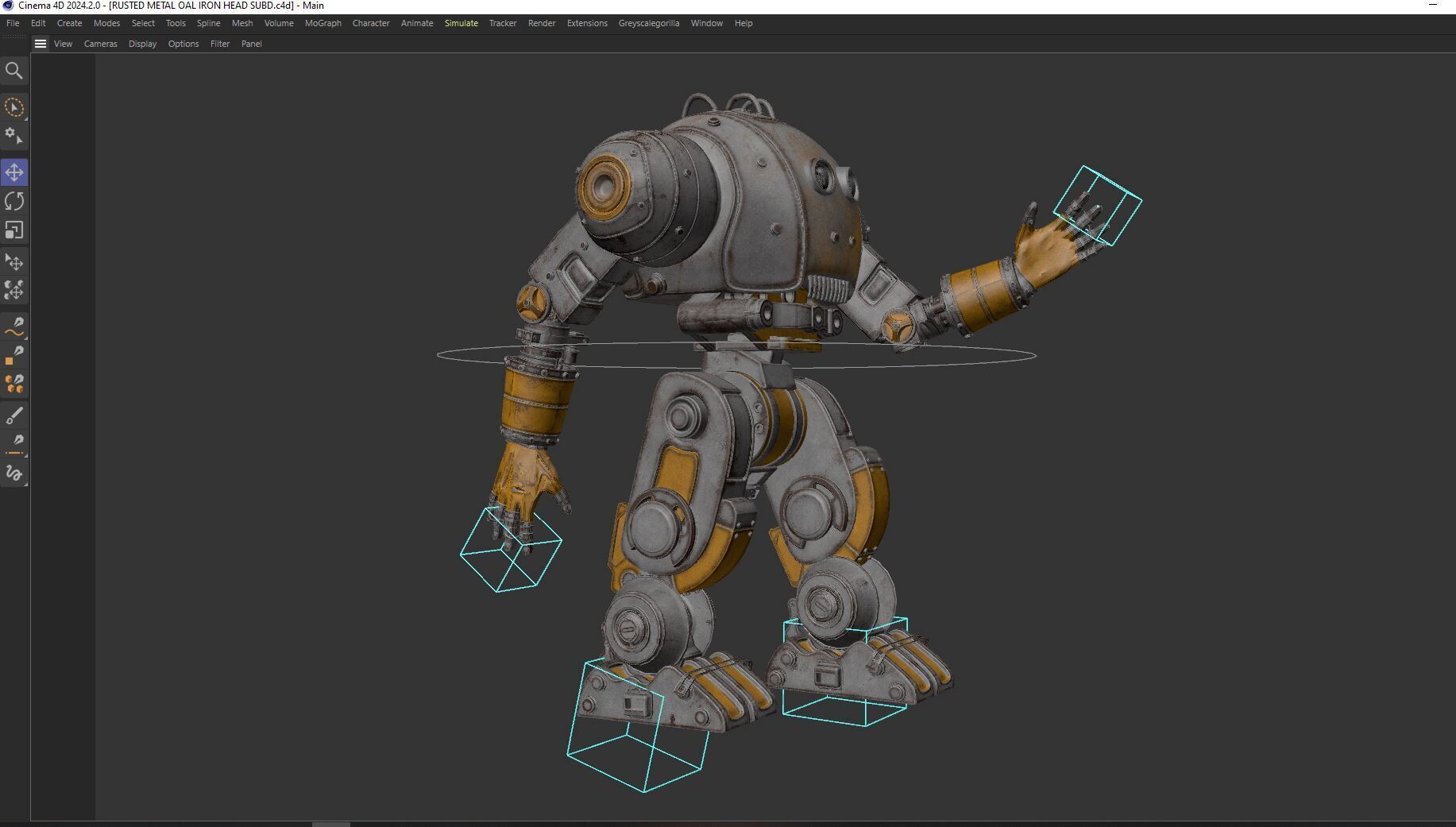 Mechanical Robot Game Animation Ready Low-poly 3D model_19