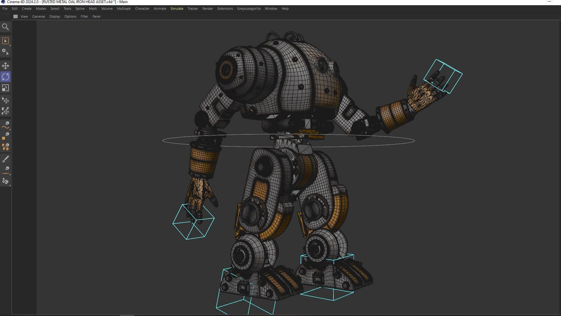 Mechanical Robot Game Animation Ready Low-poly 3D model_20
