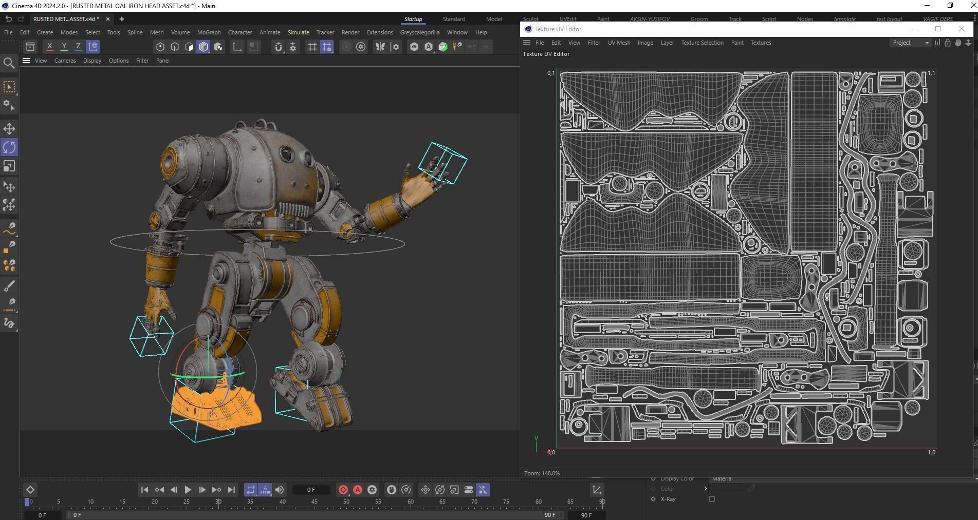 Mechanical Robot Game Animation Ready Low-poly 3D model_31