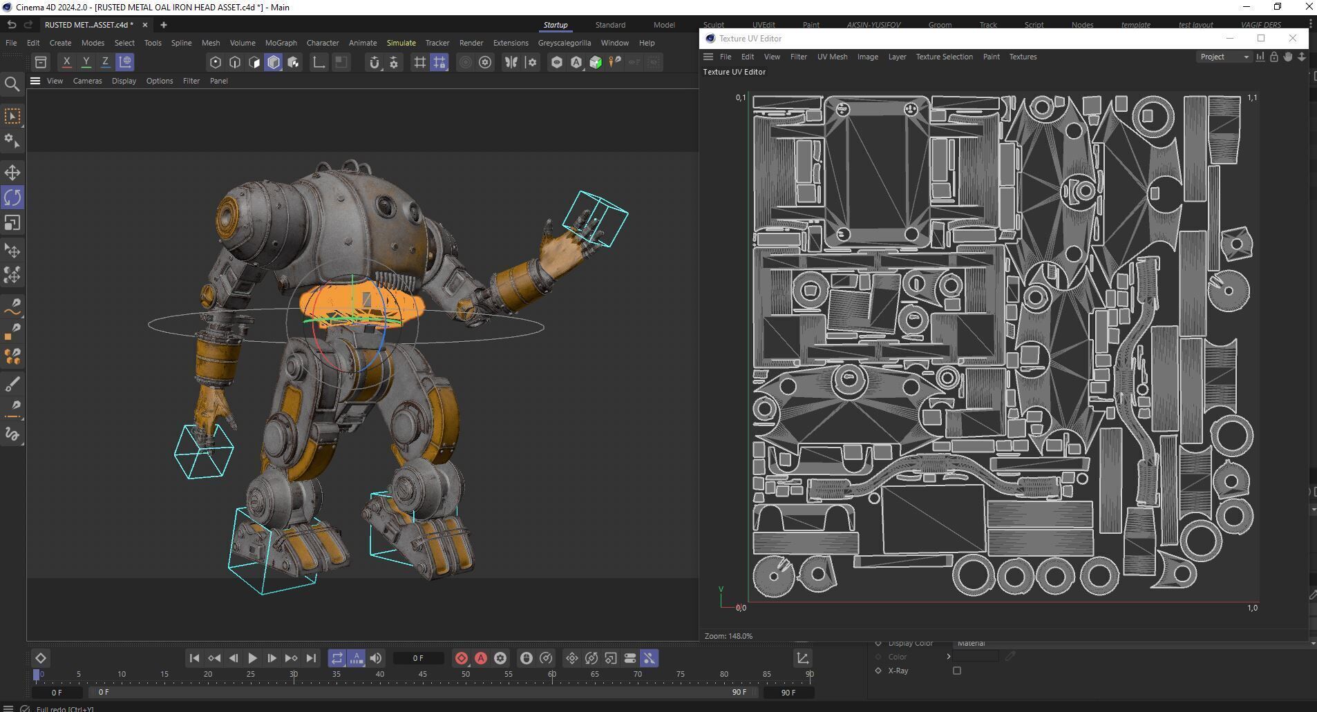 Mechanical Robot Game Animation Ready Low-poly 3D model_26