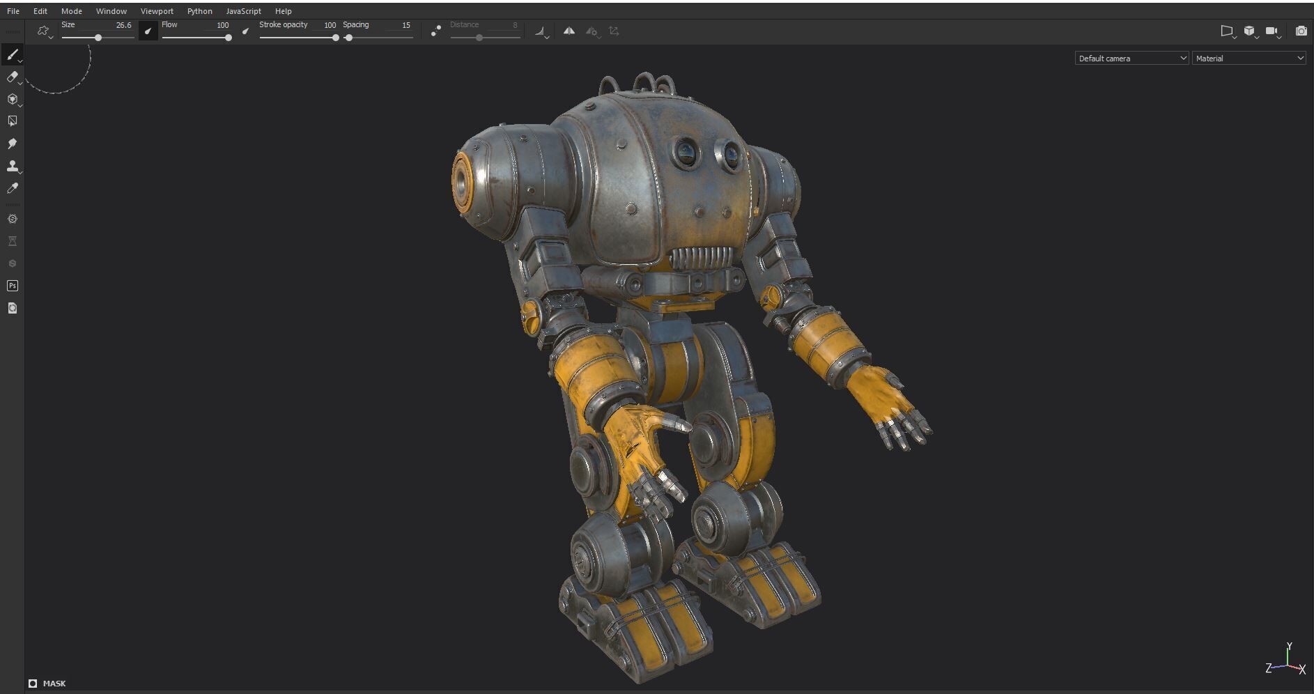 Mechanical Robot Game Animation Ready Low-poly 3D model_16