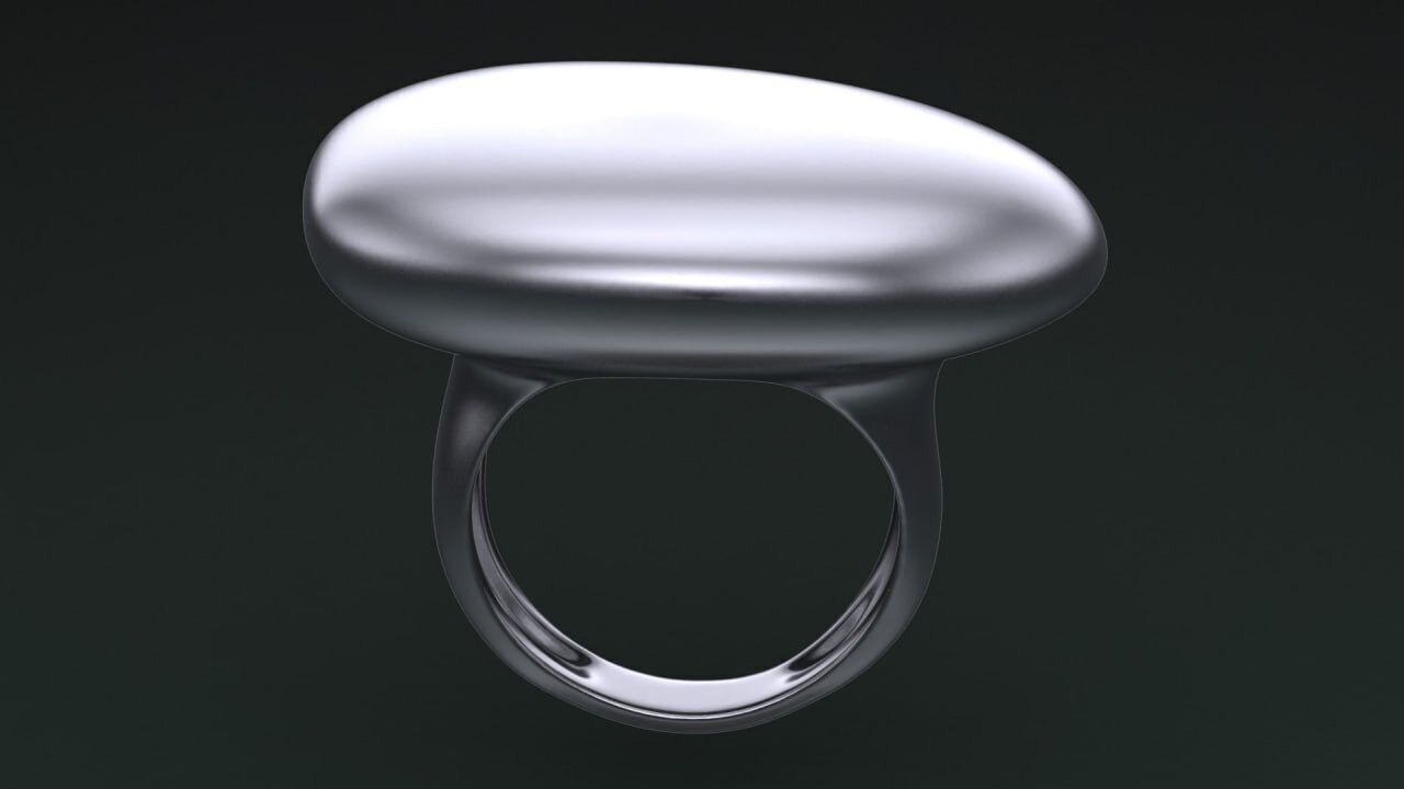 irregular bump ring 3D print model_1