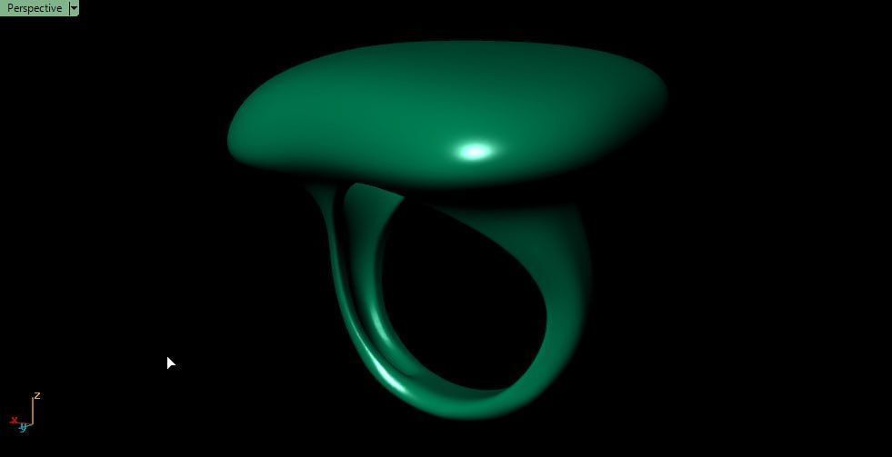 irregular bump ring 3D print model_3