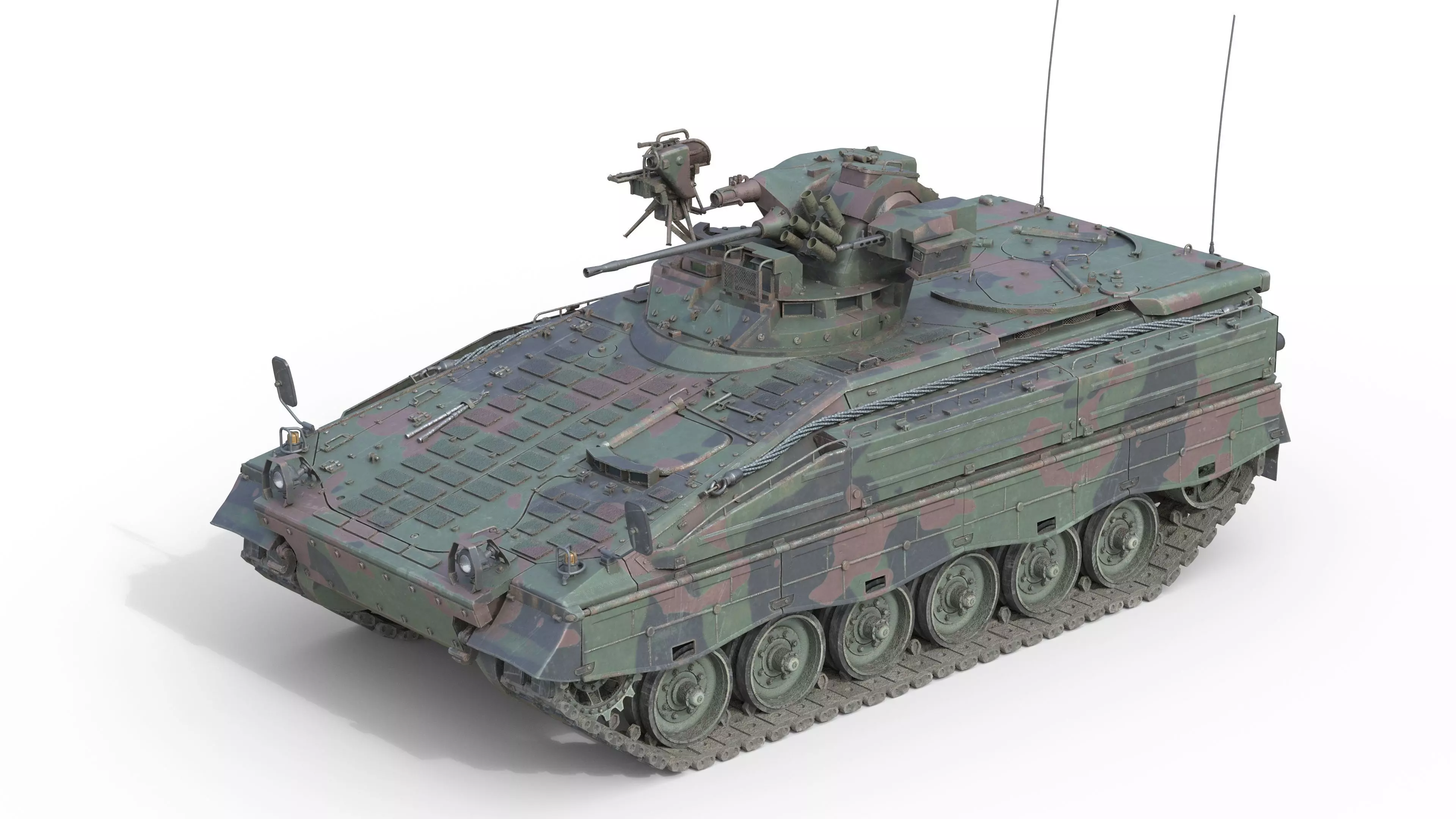 Marder 1A3 infantry fighting vehicle Low-poly 3D model