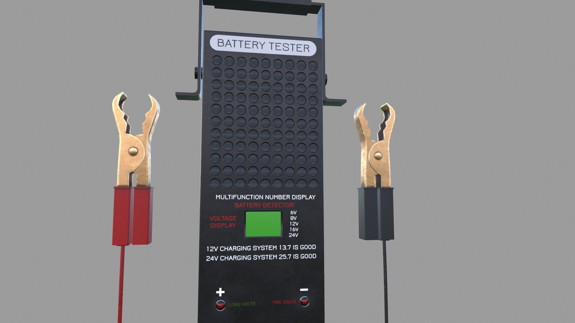 Battery Load Tester Low Poly Low-poly 3D model_23