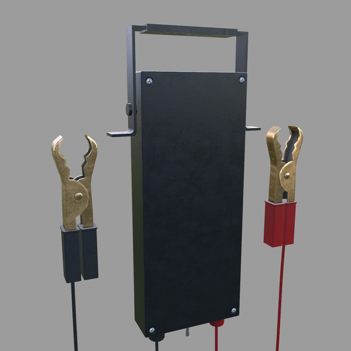 Battery Load Tester Low Poly Low-poly 3D model_8