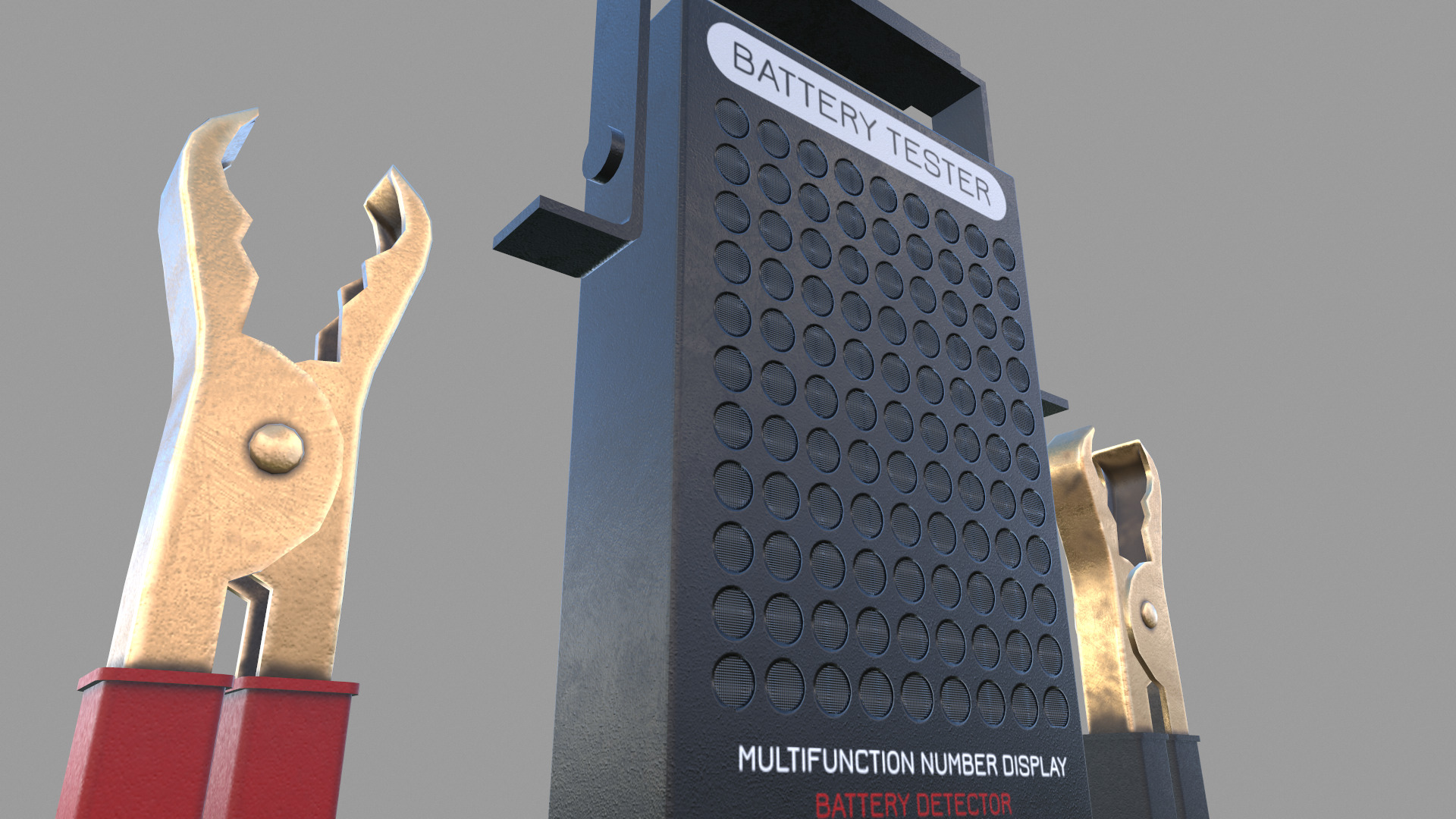 Battery Load Tester Low Poly Low-poly 3D model_25