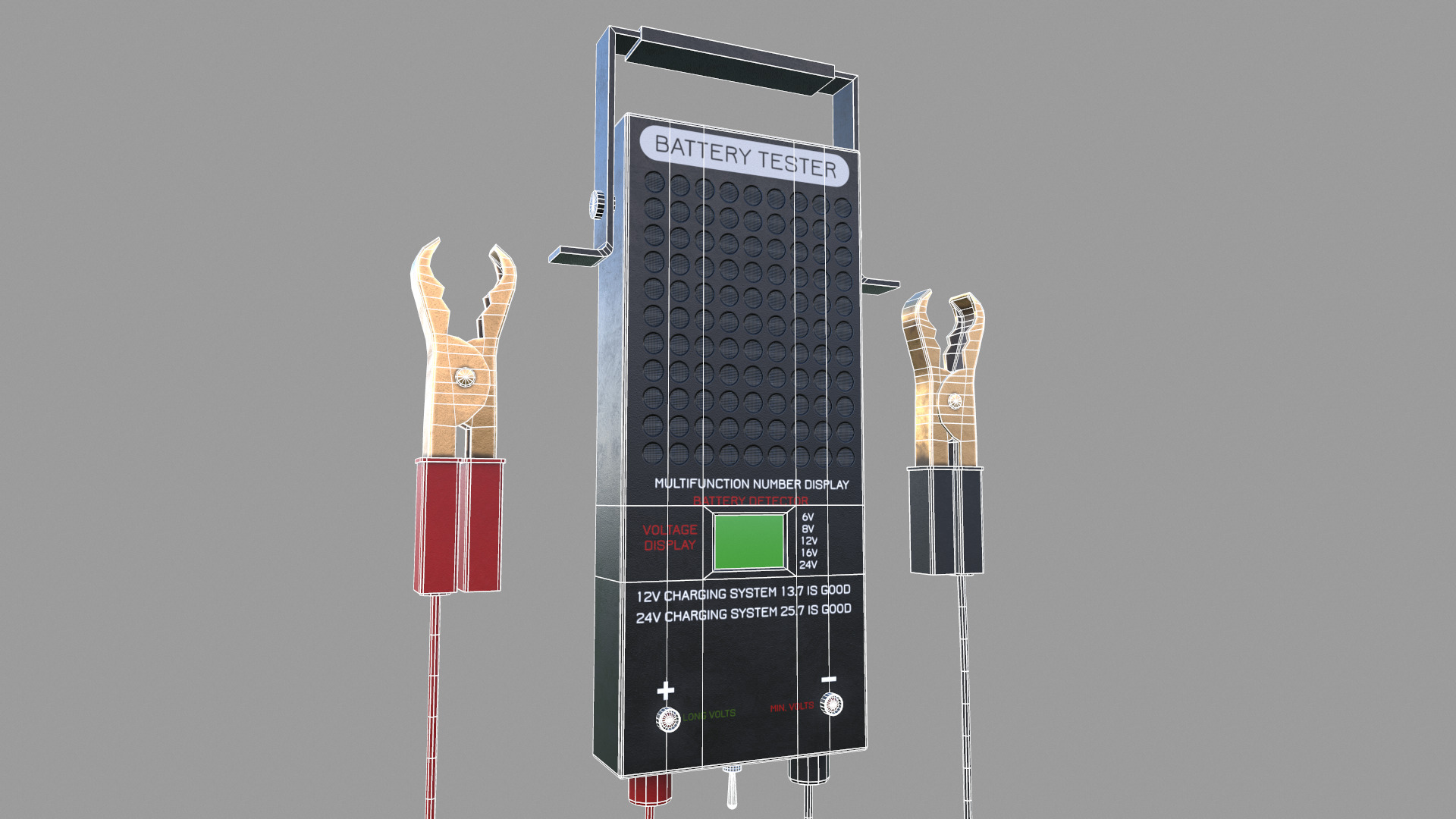 Battery Load Tester Low Poly Low-poly 3D model_27