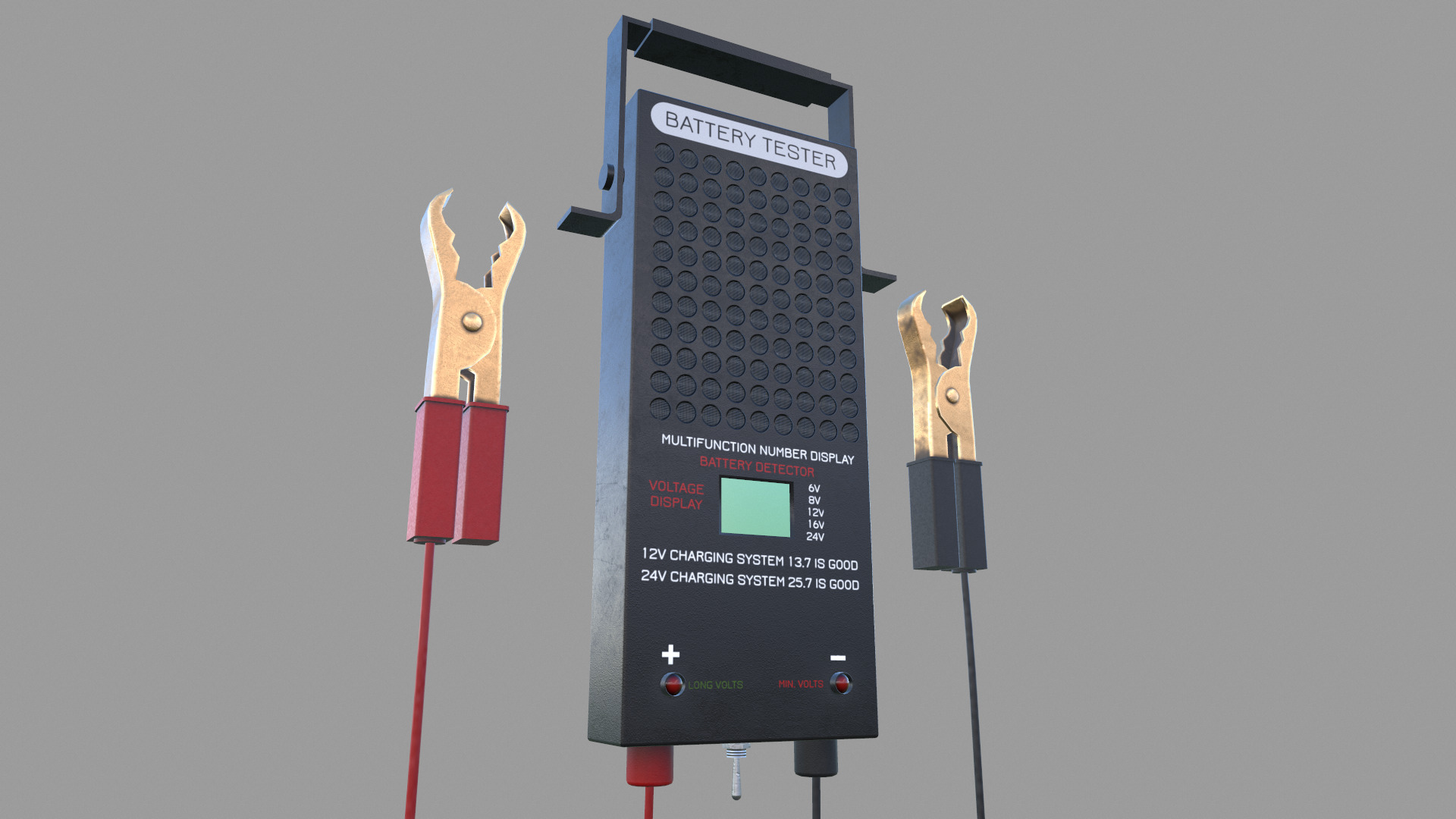 Battery Load Tester Low Poly Low-poly 3D model_26