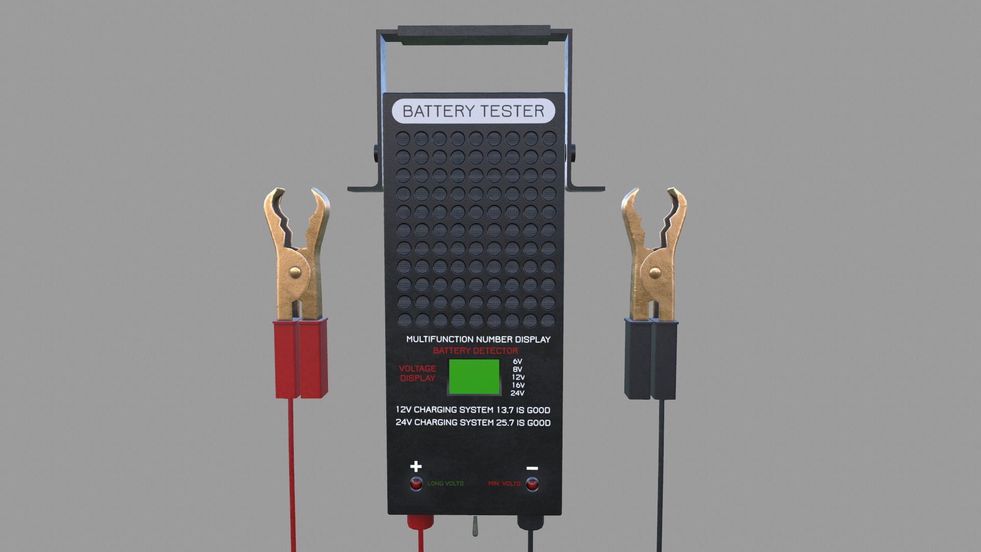 Battery Load Tester Low Poly Low-poly 3D model_19