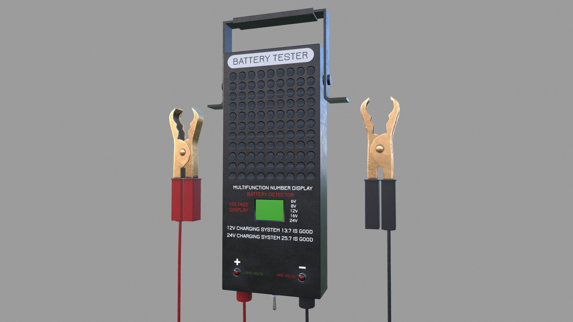 Battery Load Tester Low Poly Low-poly 3D model_15