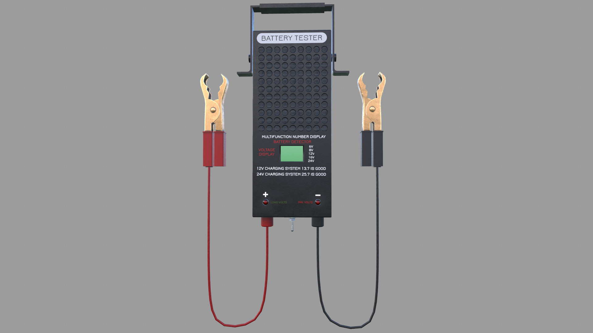 Battery Load Tester Low Poly Low-poly 3D model_18