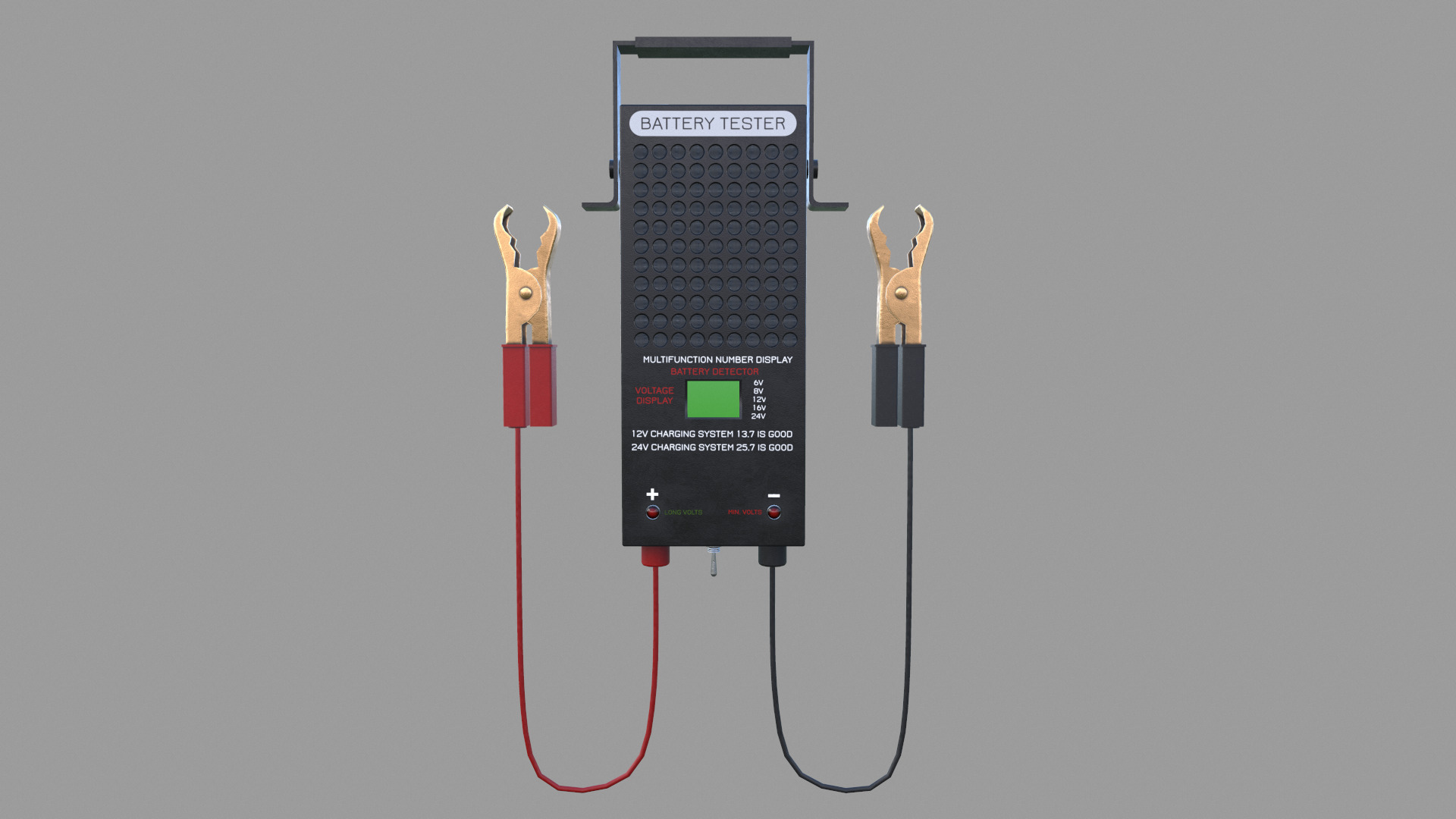 Battery Load Tester Low Poly Low-poly 3D model_13