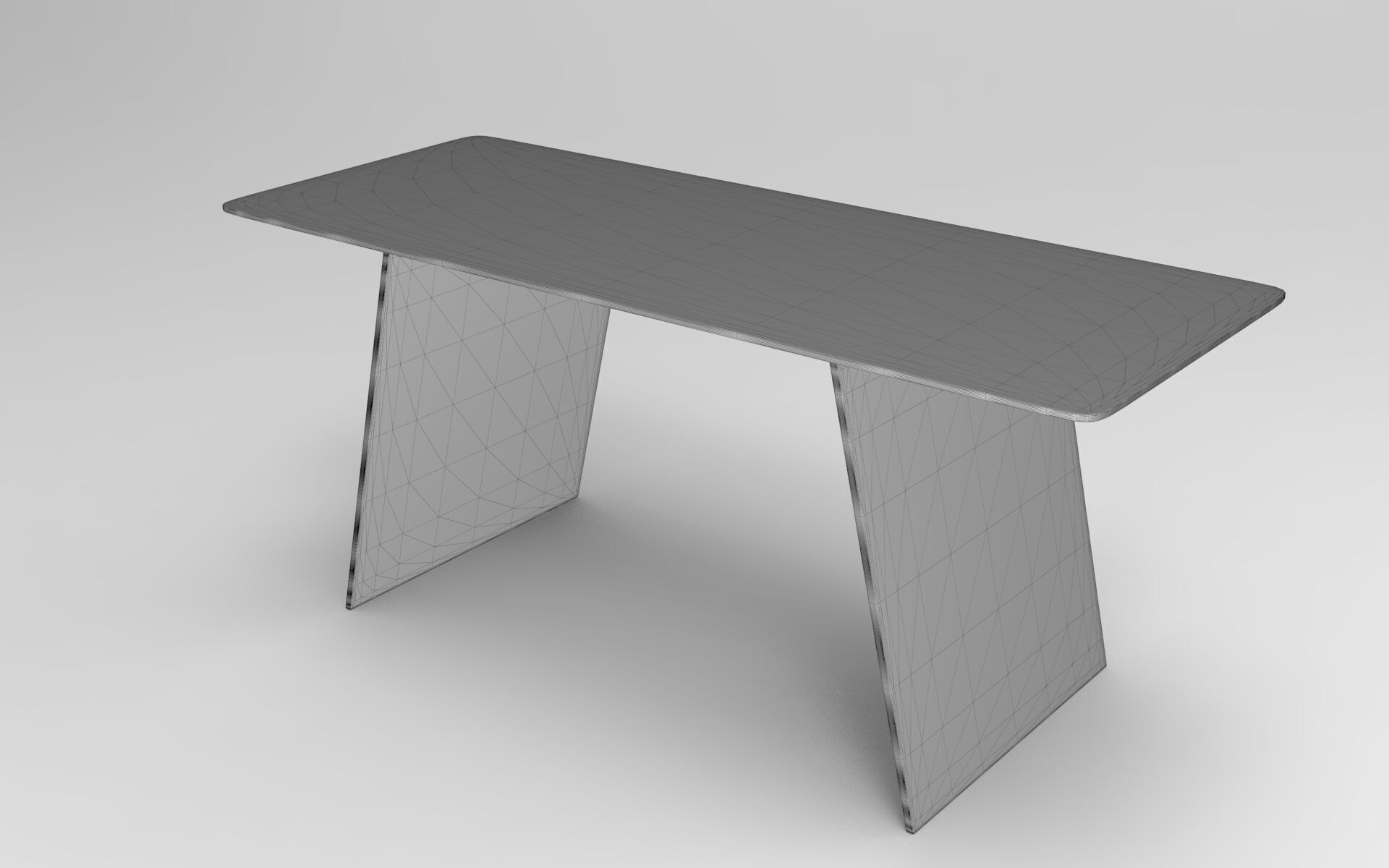 Losk Dining Table Low-poly 3D model_5