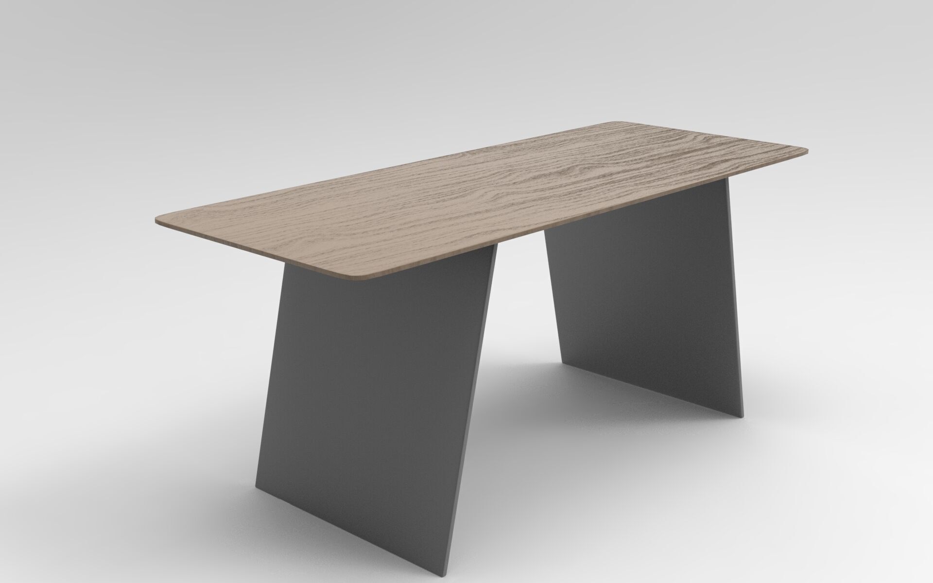 Losk Dining Table Low-poly 3D model_2