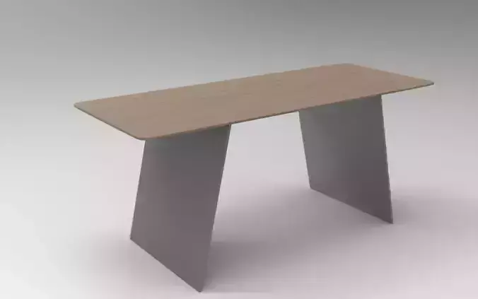 Losk Dining Table Low-poly 3D model