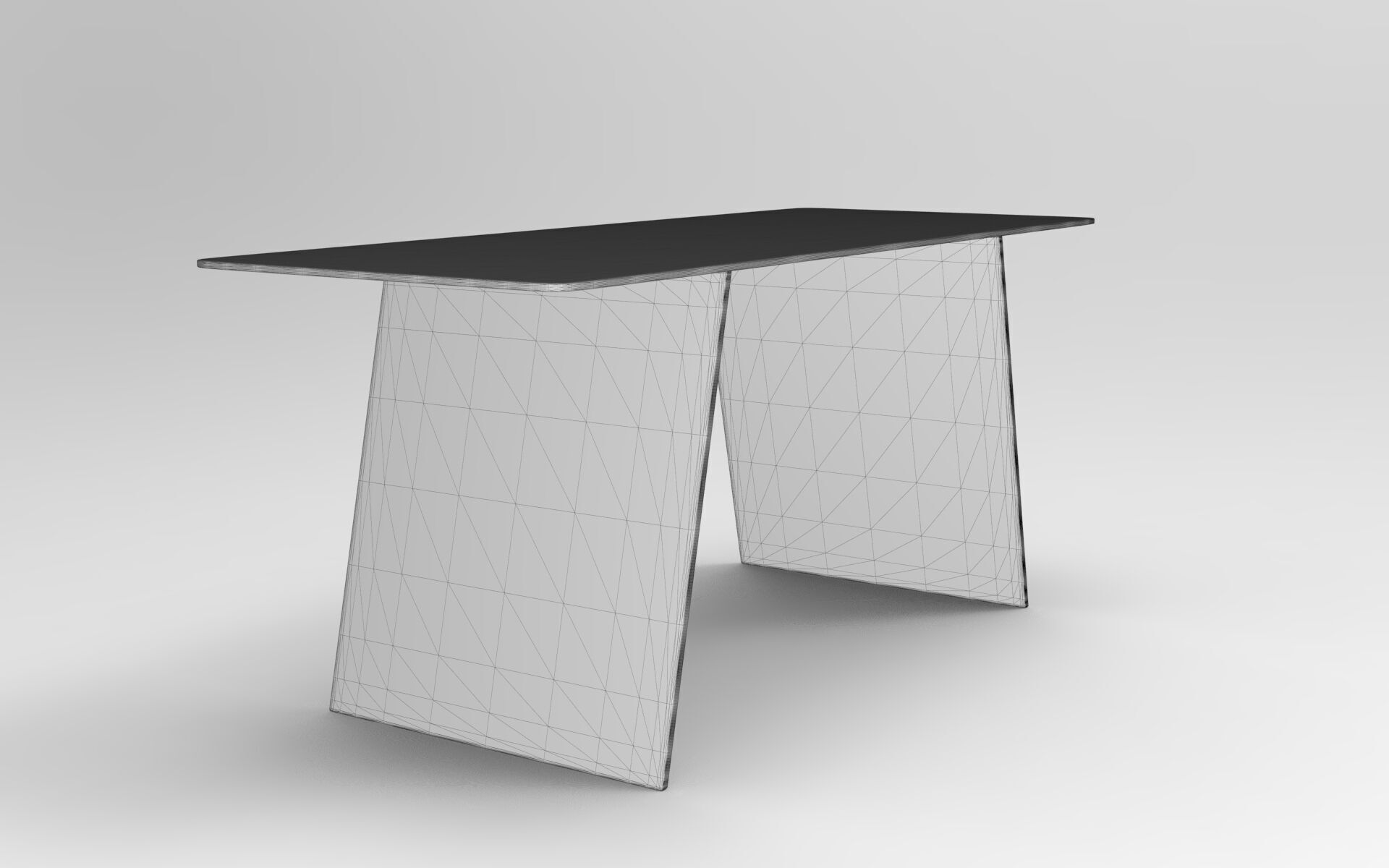 Losk Dining Table Low-poly 3D model_6