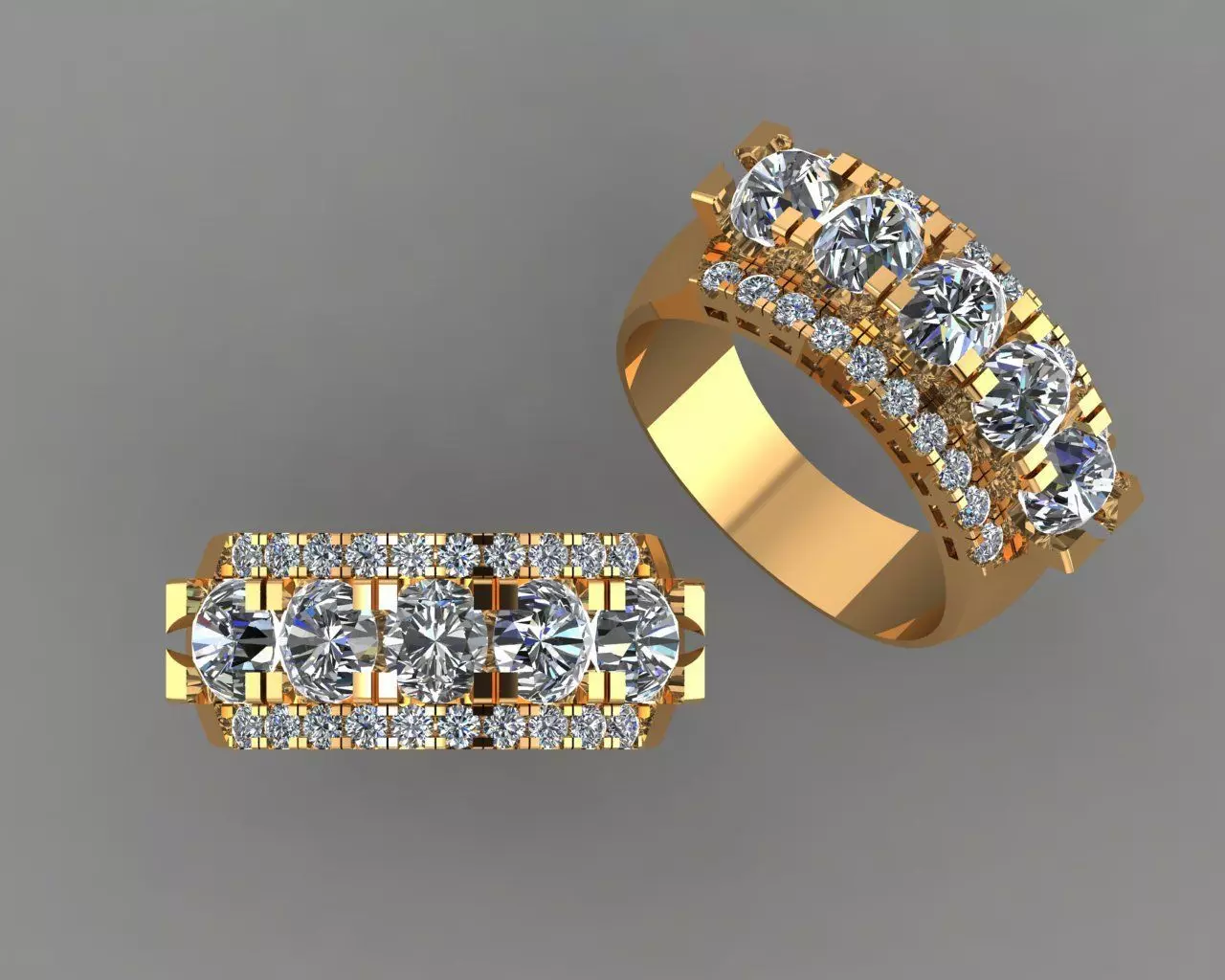 Stylish 3D Ring Model for Jewelry Making And printing Code R36 3D print model