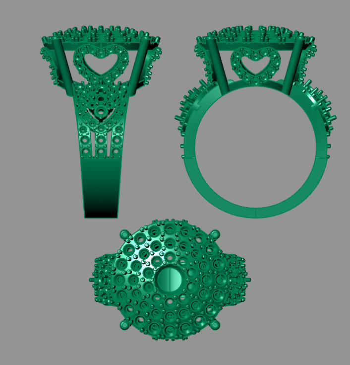 Stylish 3D Ring Model for Jewelry Making And printing Code R37 3D print model_7