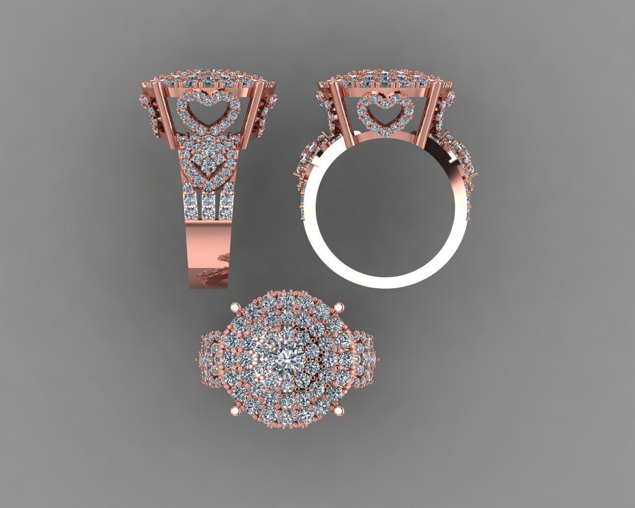 Stylish 3D Ring Model for Jewelry Making And printing Code R37 3D print model_13