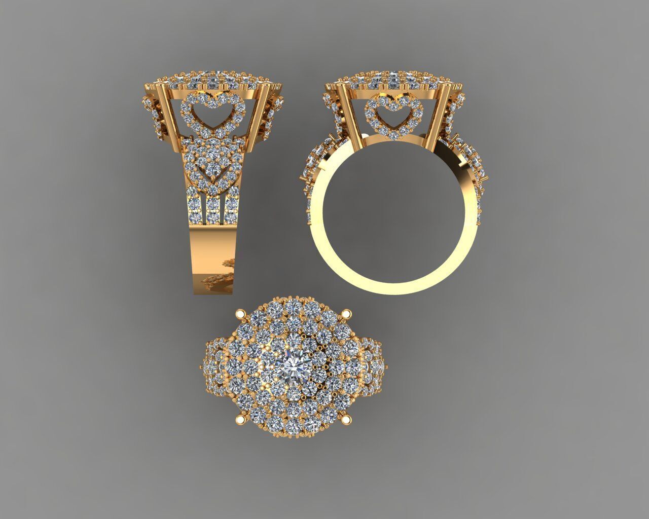 Stylish 3D Ring Model for Jewelry Making And printing Code R37 3D print model_5