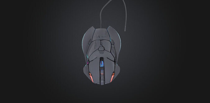 Futuristic RGB Gaming Mouse 3D Model 3D print model