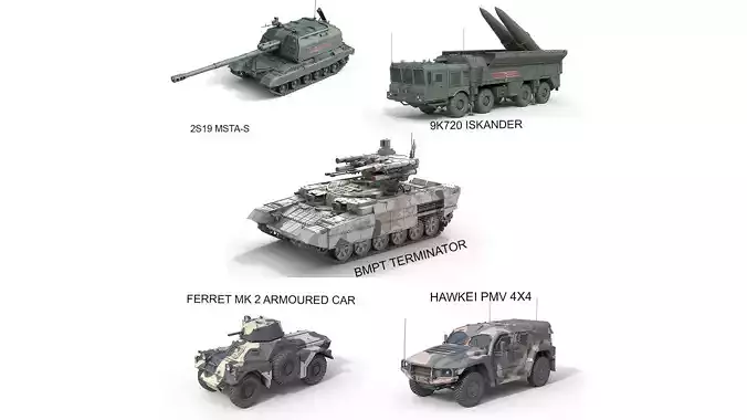 5 Military Vehicles Collection v29