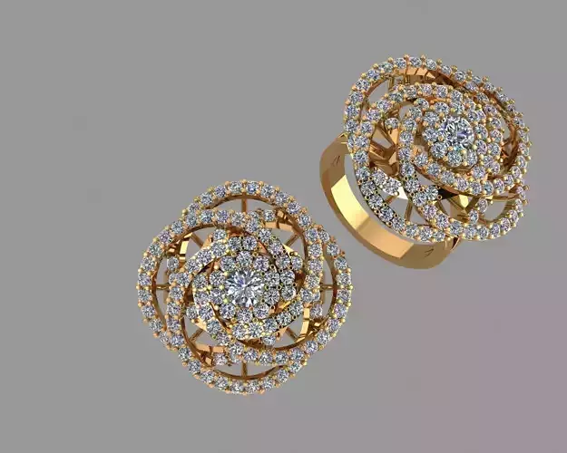 Stylish 3D Ring Model for Jewelry Making And printing Code R38