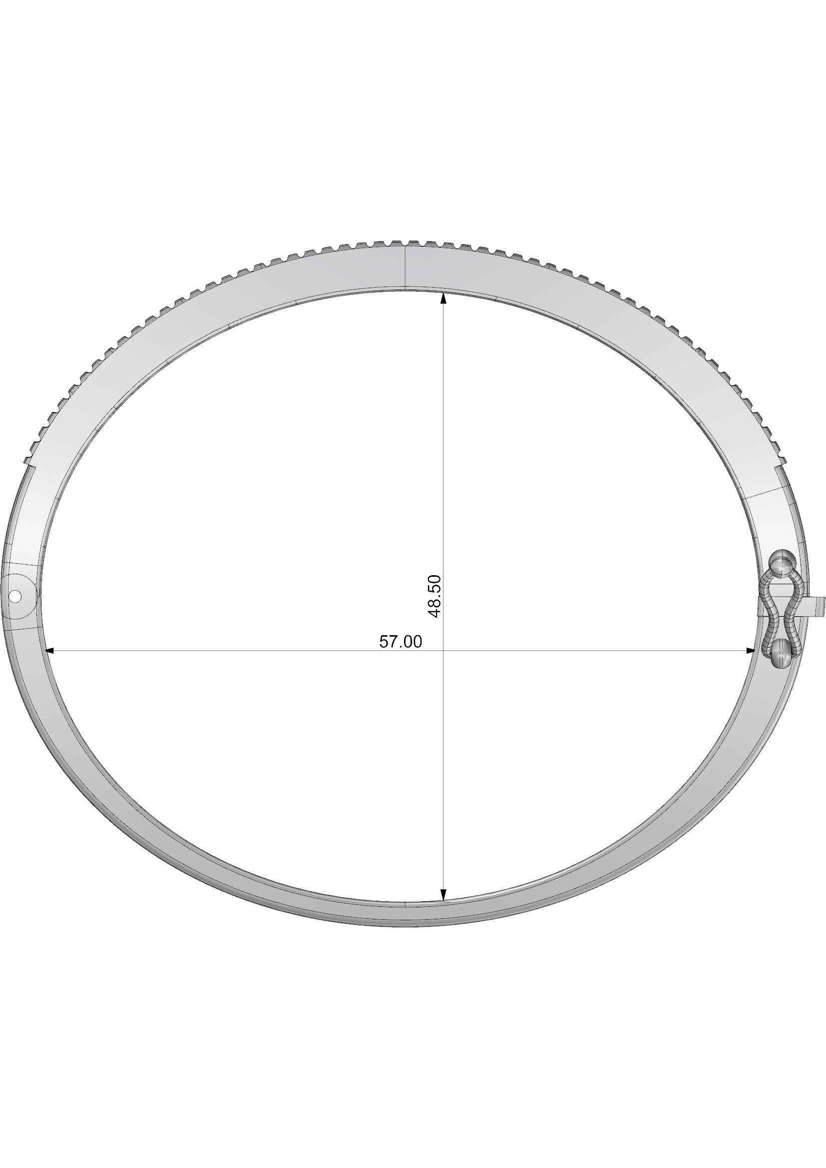 Bracelet sapphire bangle 3D print model_4