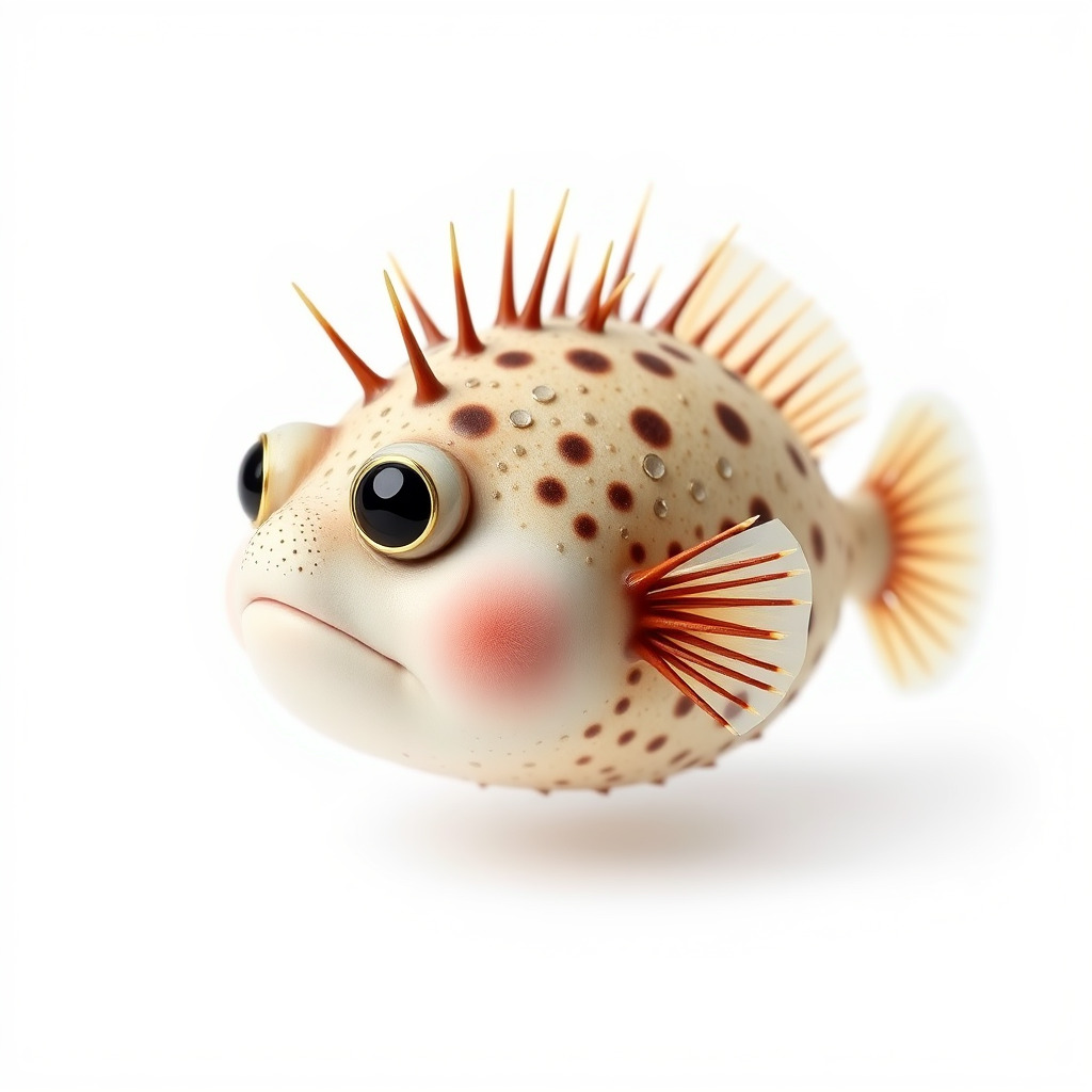 Spiky Fish Model Pack Cartoon Style D Model Collection Low-poly 3D model_3