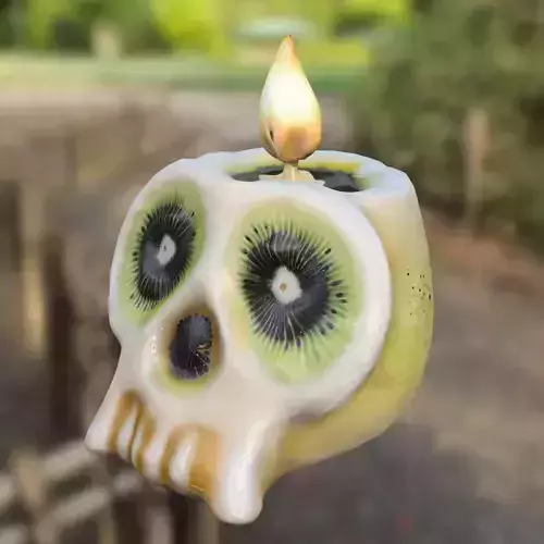 Eyed Skull Candle Low-poly 3D model