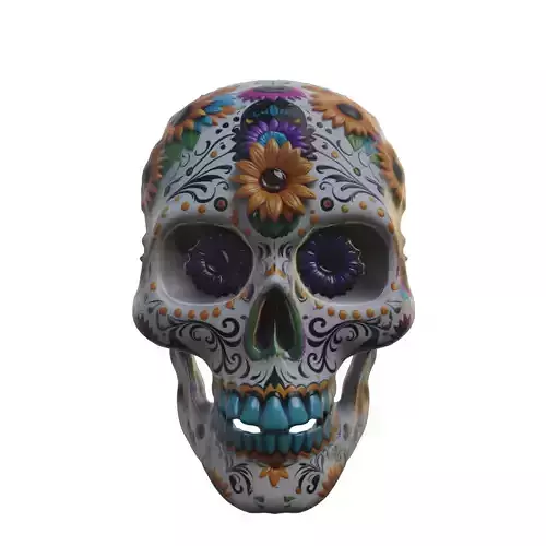 Decorated Sugar Skull Dia de los Muertos